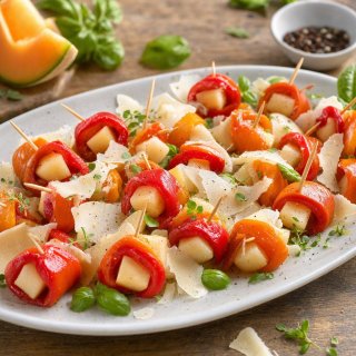 Melonen - Paprika - Röllchen