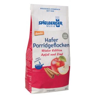 Hafer Porridgeflocken Winter Apfel Zimt