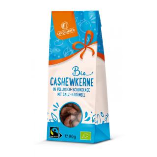 Cashews in VM-Schokolade mit Salz- Karamell