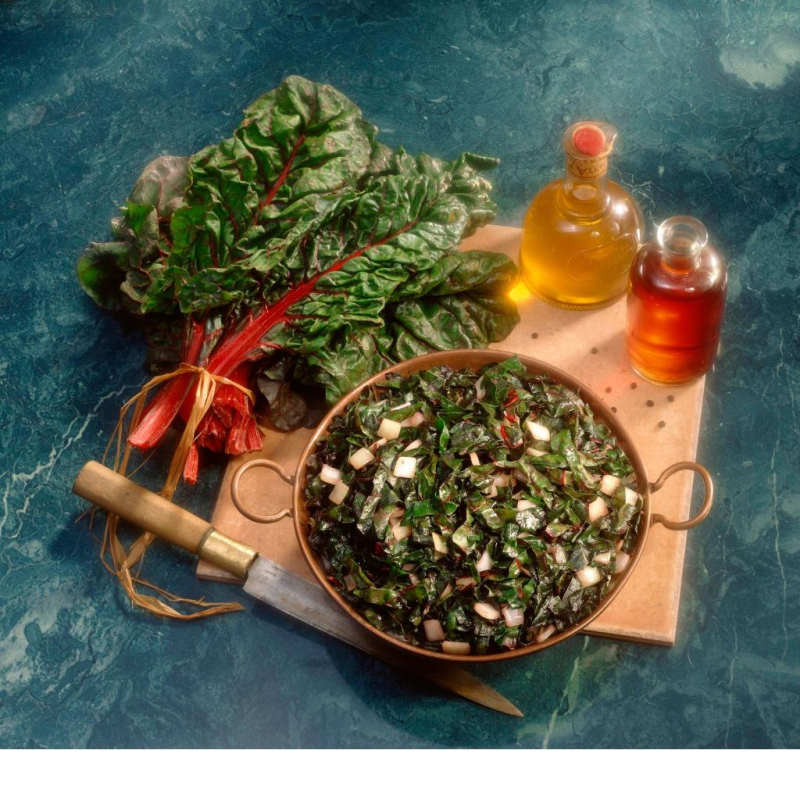 Gebratener Mangold mit Knoblauch