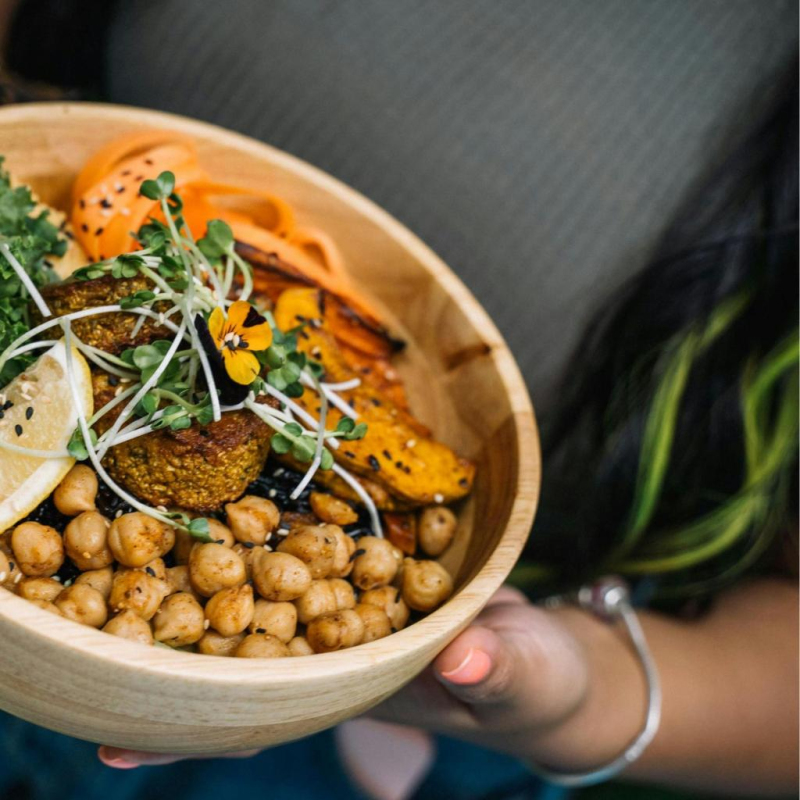 Bunte Kartoffelbowl
