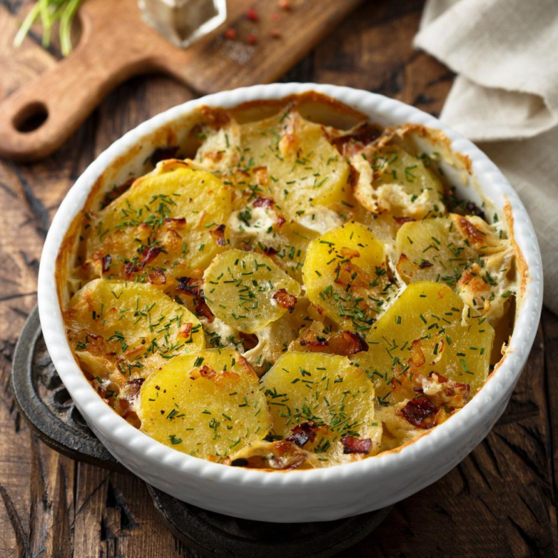 Kartoffelgratin mit Maronen