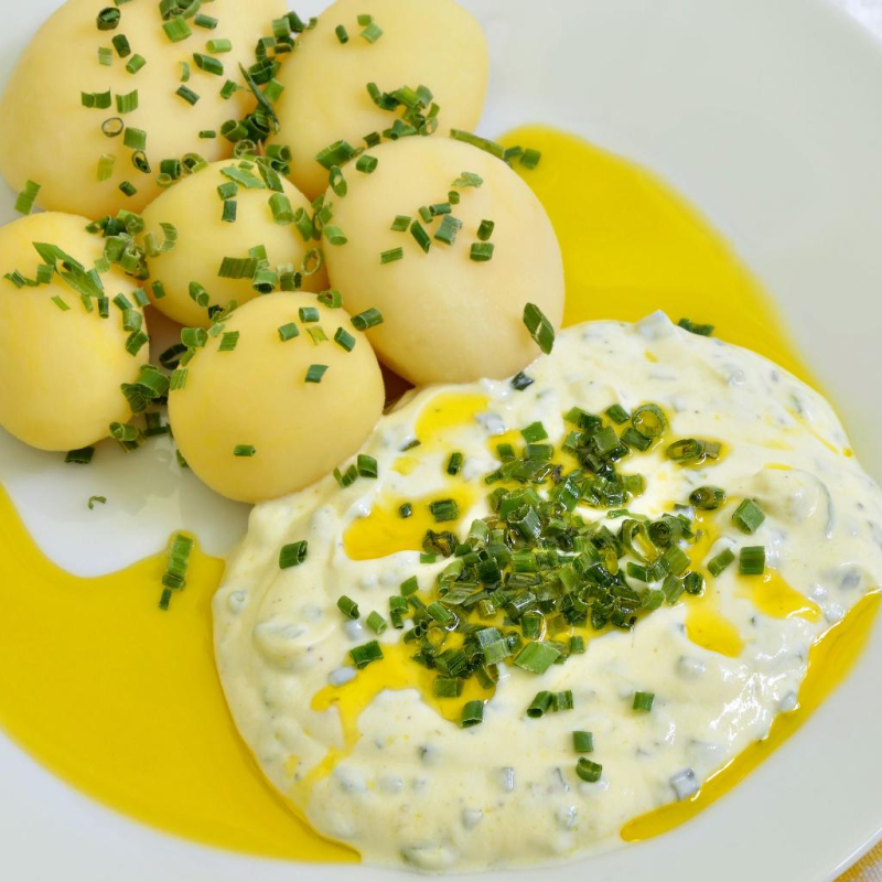 Kartoffeln mit Gerstenremulade