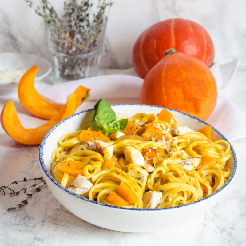 Pasta mit Kürbissoße