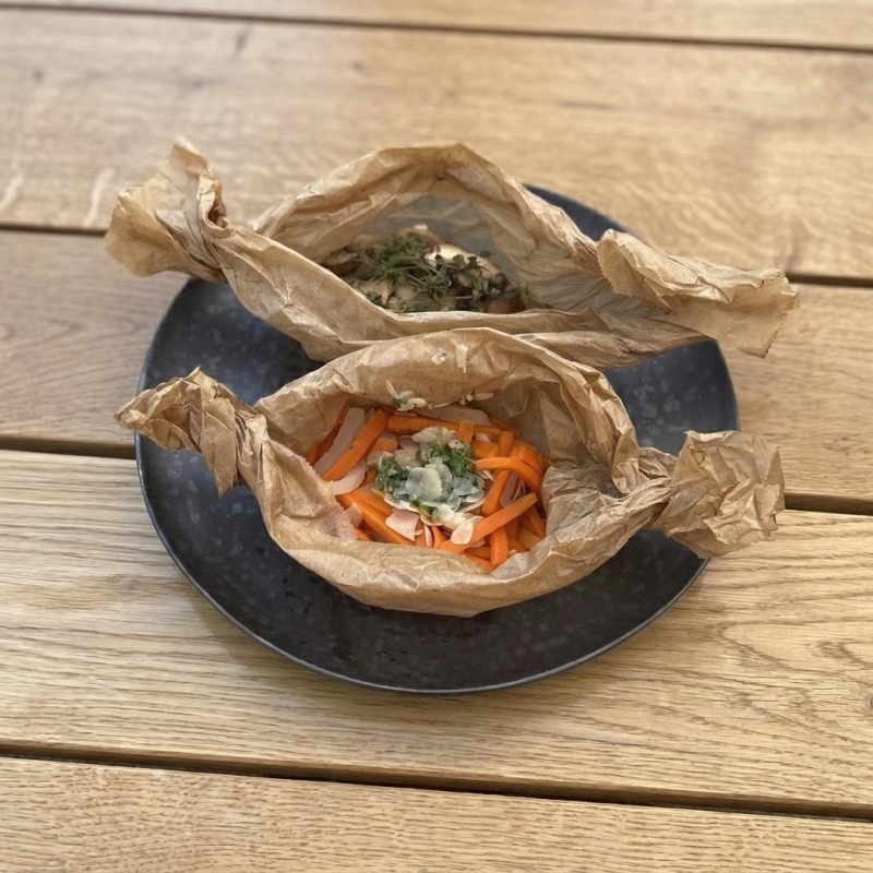 Pilz und Gemüsepäckchen vom Grill