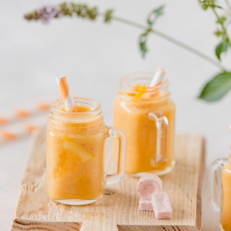 Kürbis-Smoothie mit Möhren und Birne