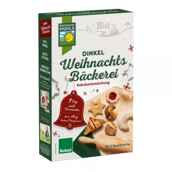 Dinkel Weihnachtsbäckerei Keksbackmischung