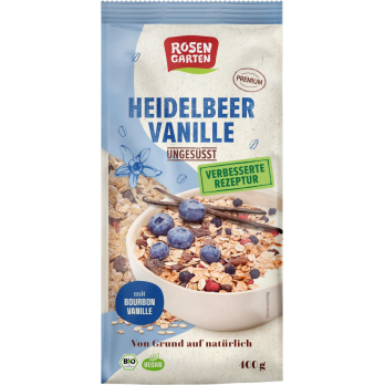 Heidelbeer- Vanille- Müsli ungesüßt
