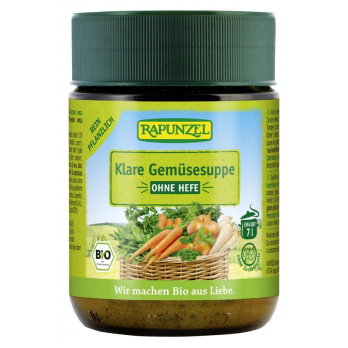 Klare Gemüsesuppe, ohne Hefe