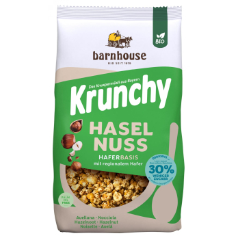 Krunchy Haselnuss weniger Zucker