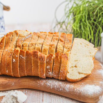 Dinkel-Ciabatta geschnitten