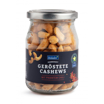 b*geröstete Cashews mit pikantem Chili