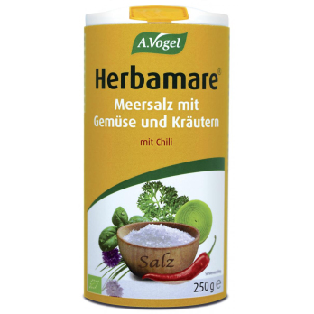 Herbamare® Spicy Frischkräuter Meersalz mit Chili + Pfeffer