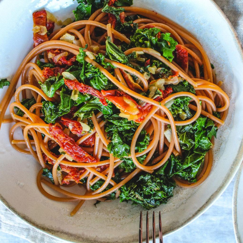 Pasta mit Schwarzkohl und Chili