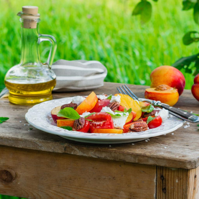 Tomaten Pfirsich Salat