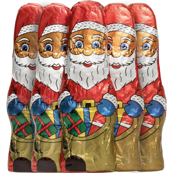 Schoko Weihnachtsmänner in Stanniol