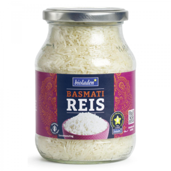 b*Basmati Reis im Pfandglas